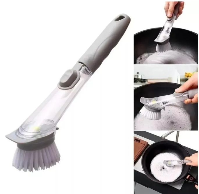 Cepillo con dispensador de jabón limpieza hogar