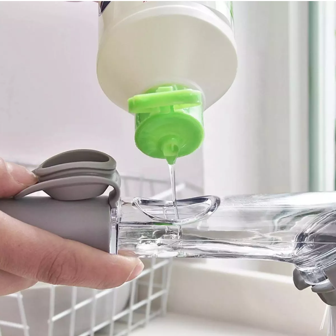 Cepillo con dispensador de jabón limpieza hogar - Imagen 5