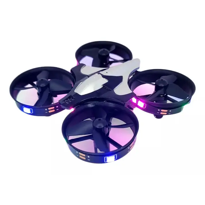 Mini Dron Con Led Control Remoto De Mano