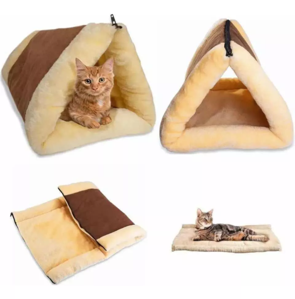 Alfombra y cama tubular para gatos - Imagen 2