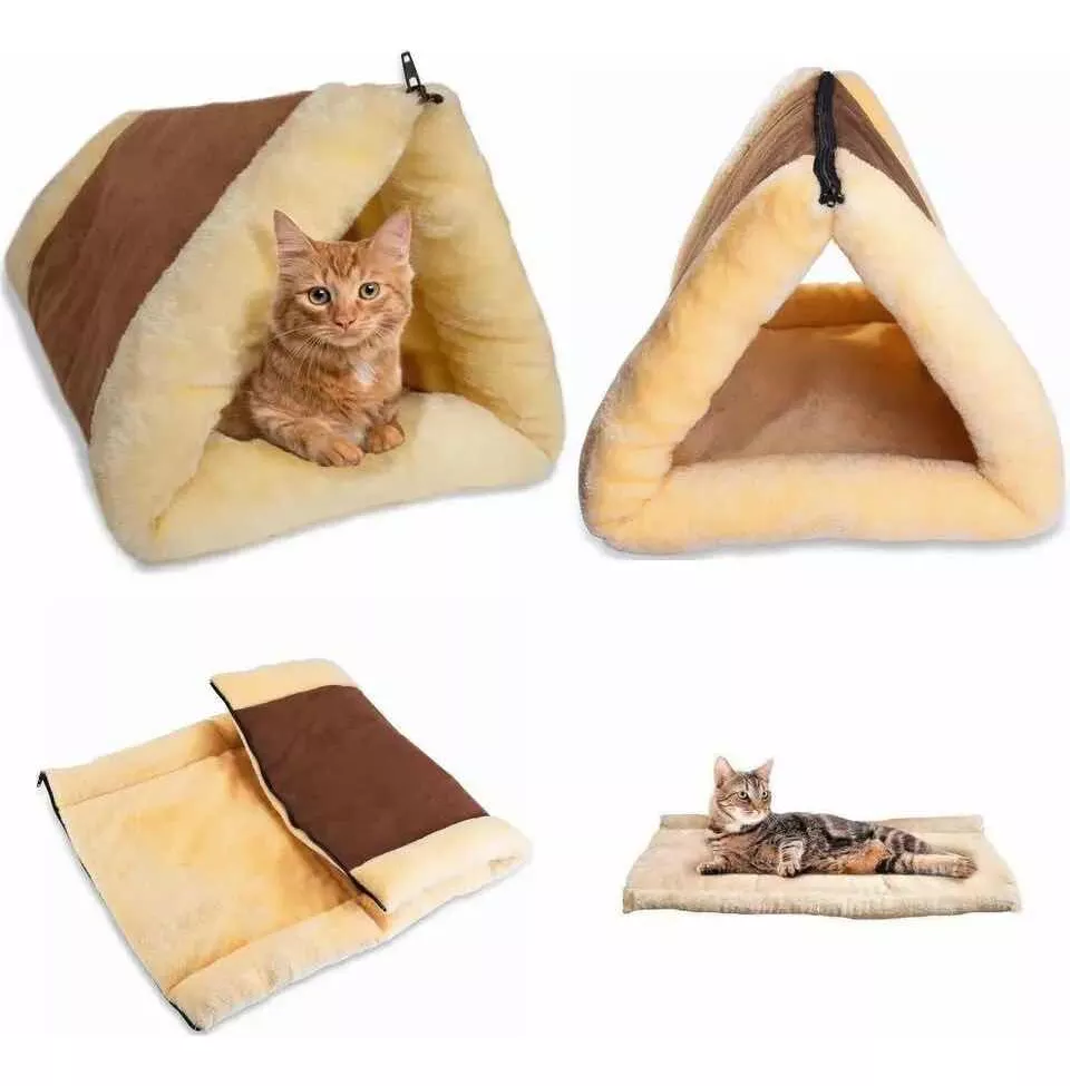 Alfombra y cama tubular para gatos - Imagen 2