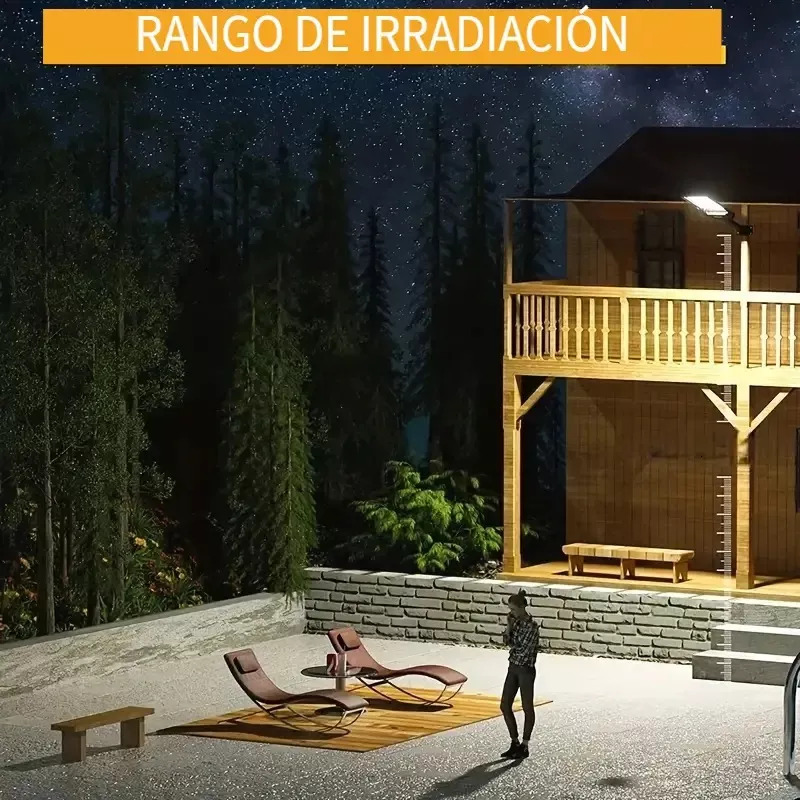 Foco Solar 400w Recargable Ip65 Sensor M - Imagen 3