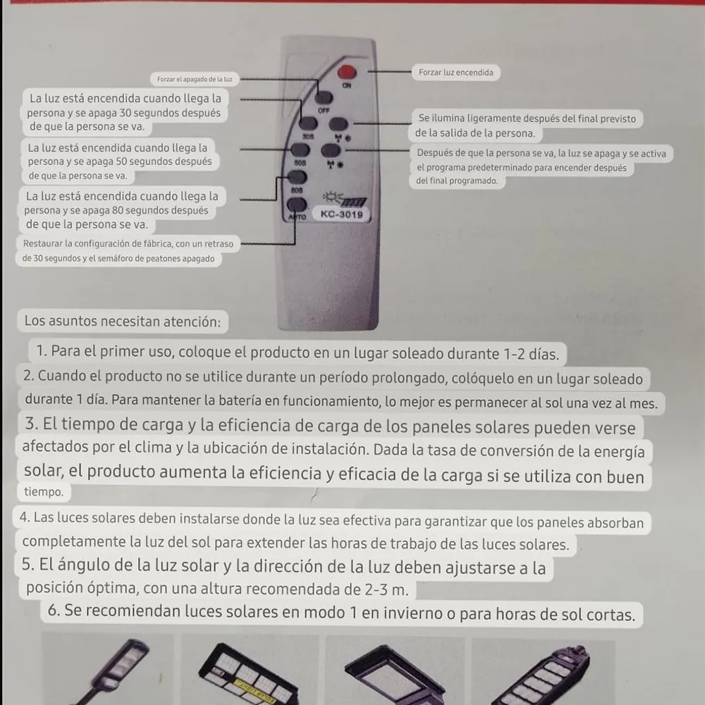 Foco Solar 400w Recargable Ip65 Sensor M - Imagen 2