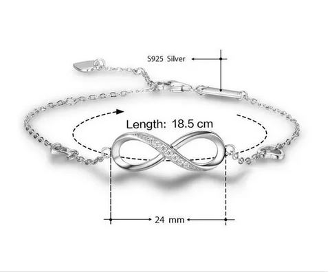 Pulsera Plata 925 Símbolo Amor Infinito - Imagen 2
