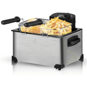 Freidora Doble de Acero Inoxidable 6 Lts.