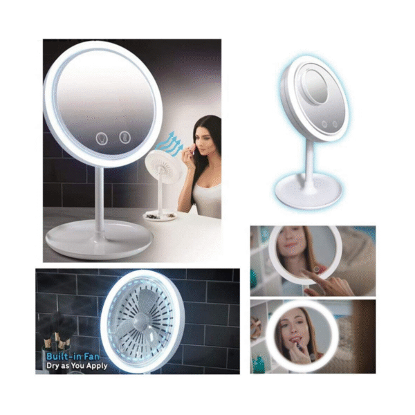 Espejo de Maquillaje giratorio luces LED - Imagen 2