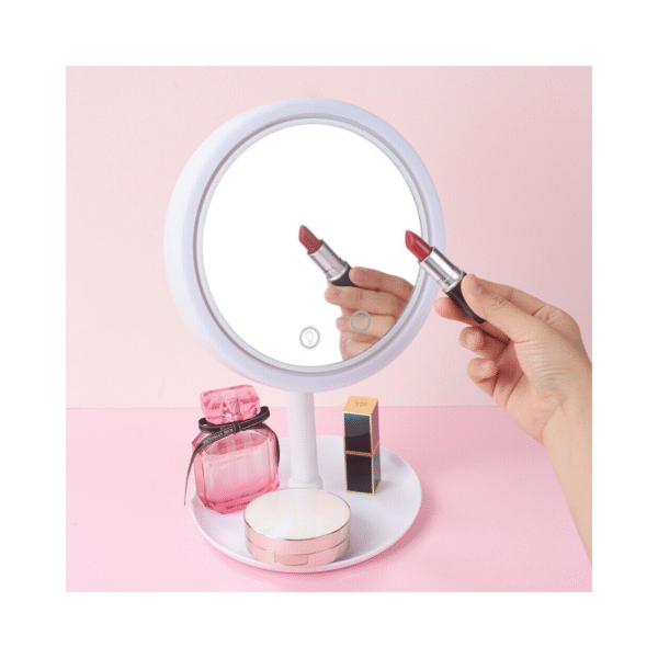 Espejo de Maquillaje giratorio luces LED - Imagen 3