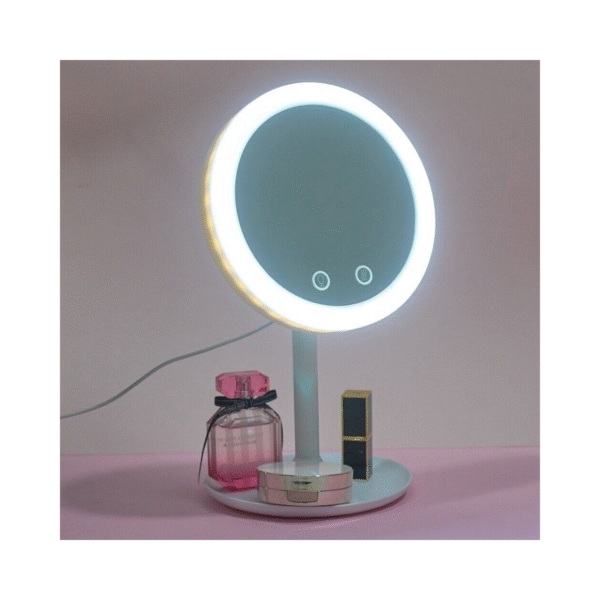 Espejo de Maquillaje giratorio luces LED - Imagen 4