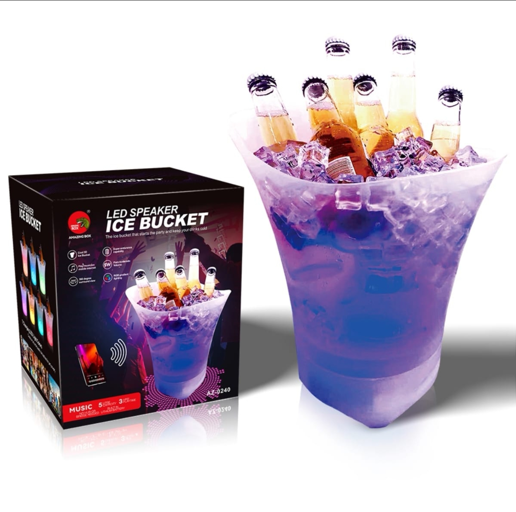 Hielera con Luz Led Parlante Bluetooth - Imagen 2