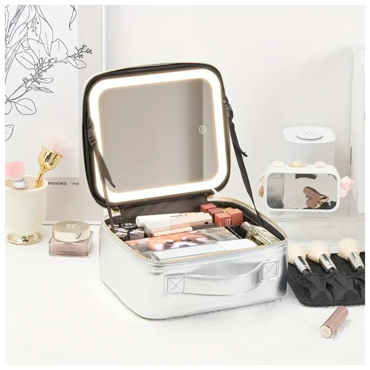 Estuche de Maquillaje + Espejo Luminoso - Imagen 4