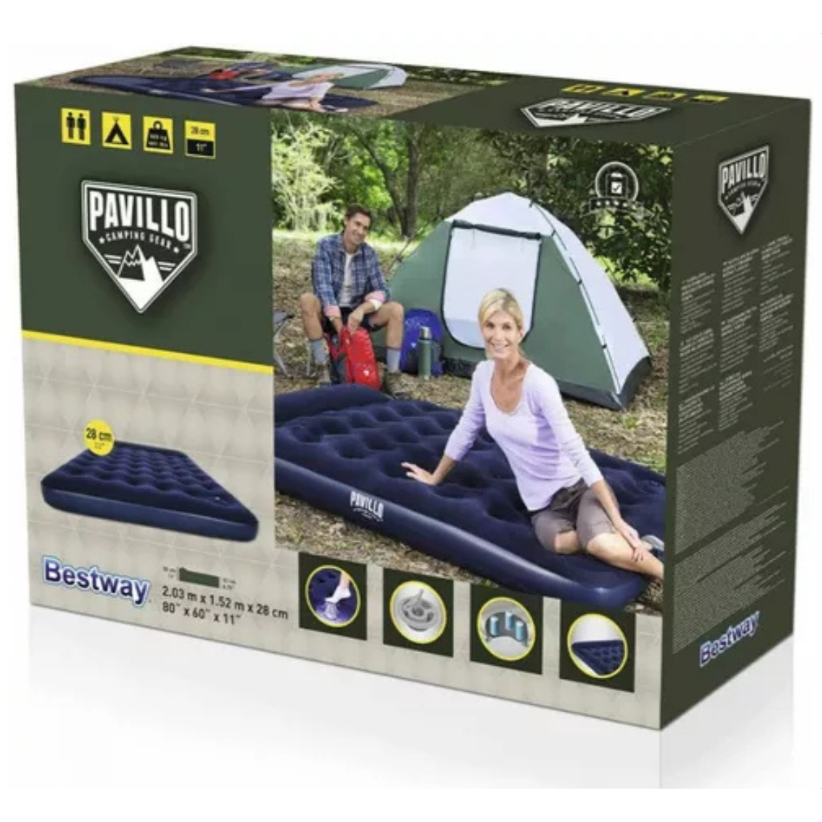 Colchón Inflable Camping Individual - Imagen 4