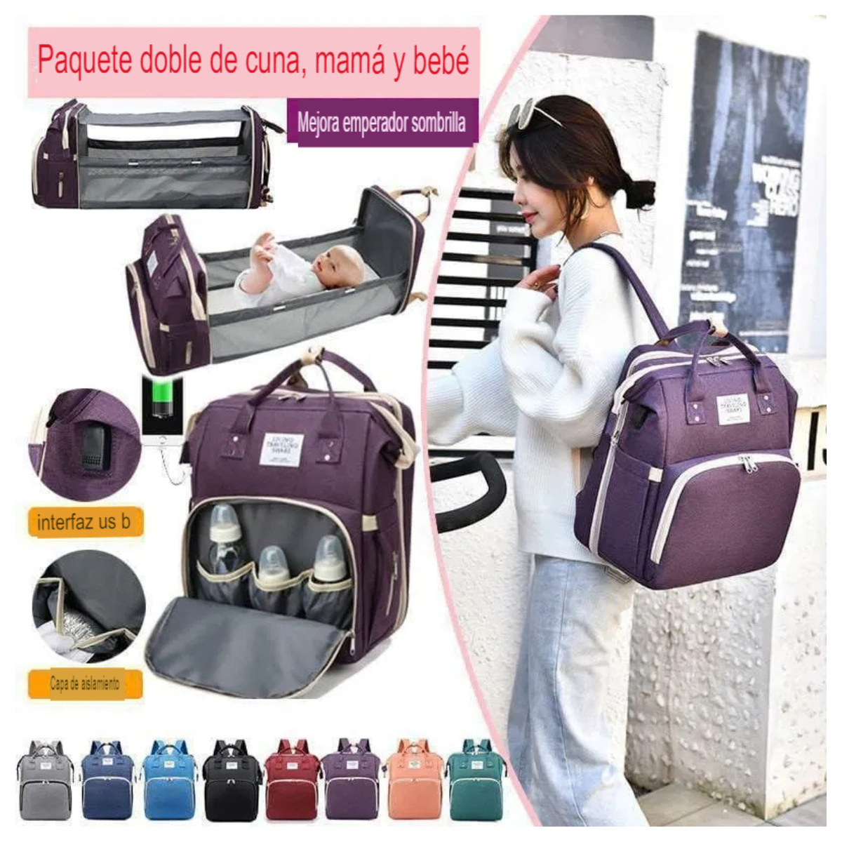 Mochila 3 en 1 Camping Baby - Imagen 2
