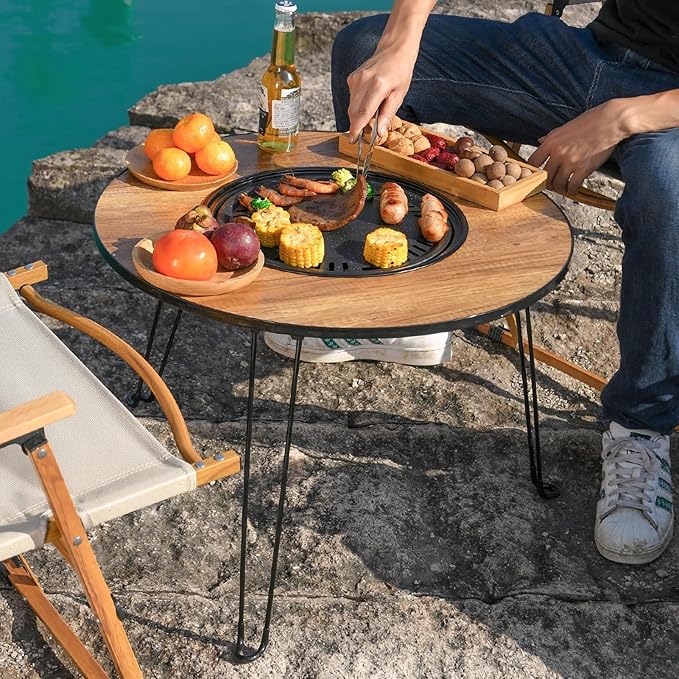 Mesa plegable con parrilla - Imagen 2